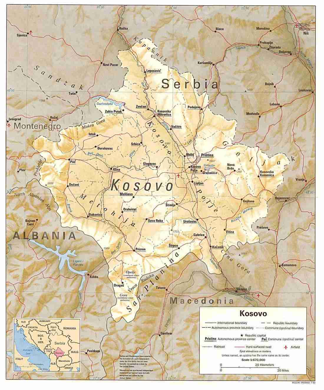 Map of Kosov@