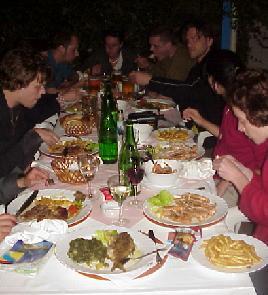guests of POO having dinner.[don't ask at what prize]